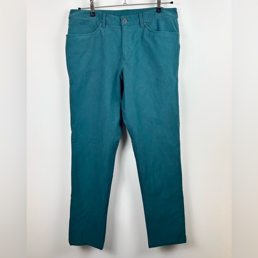 Lululemon ABC Pants Classic Fit Utilitech Size 36 Green Jasper 5 Pocket Stretch